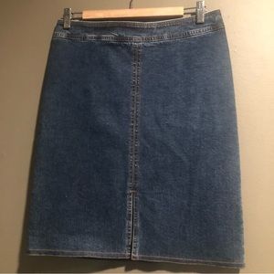 Premium Loro Piana Denim Jeans Mini Made in Italy Skirt  Size 44